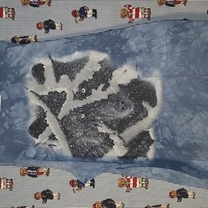 The Mountain Black Wolf Snow Nature Tee Blue Tie Dye 3xl